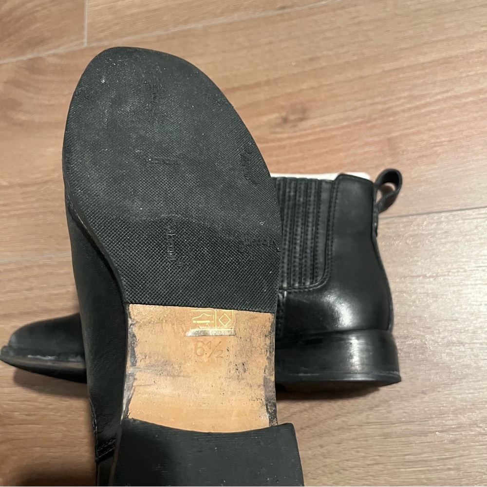SOLD - Madewell Black Leather Ankle Booties - Picture 3 of 3
